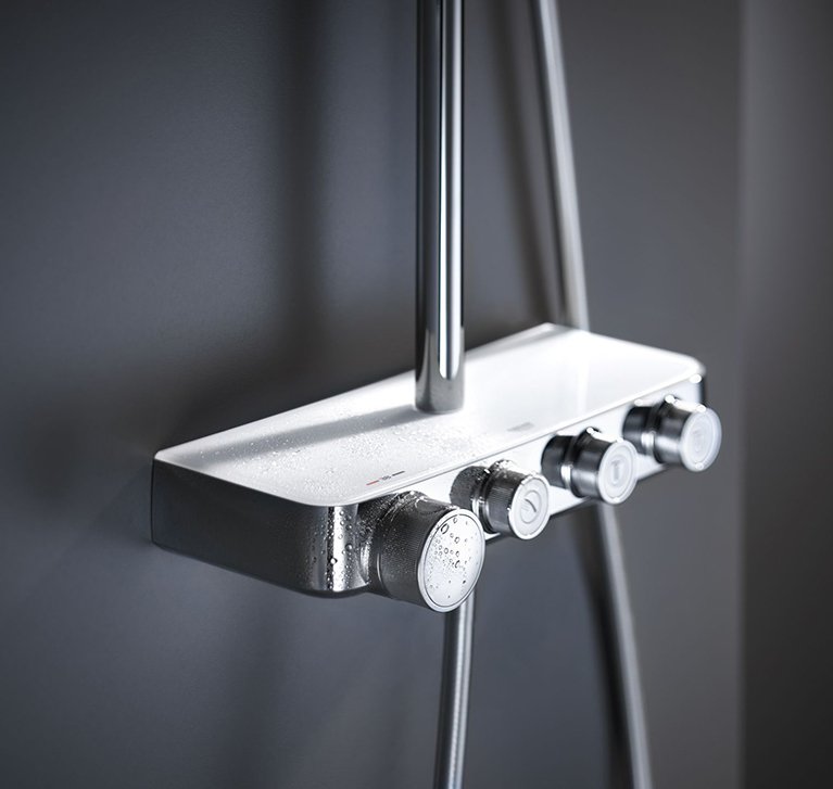 Душевая система с термостатом GROHE Euphoria SmartControl 310 DUO белая луна 26507LS0