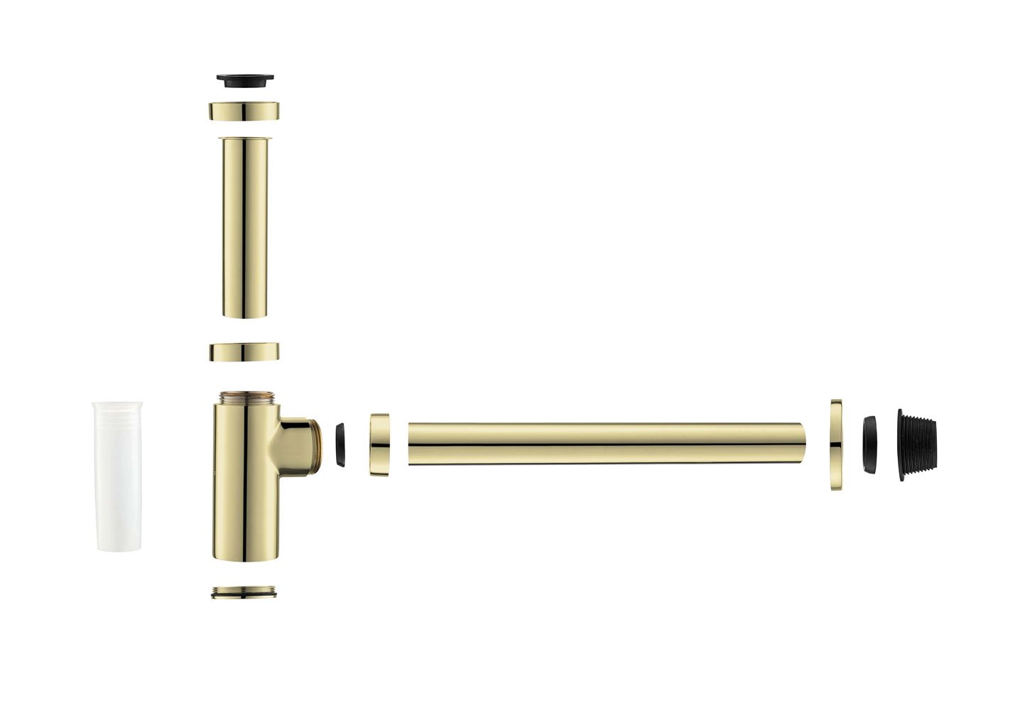 Сифон для раковины Aquatek полированное золото AQ6012PG