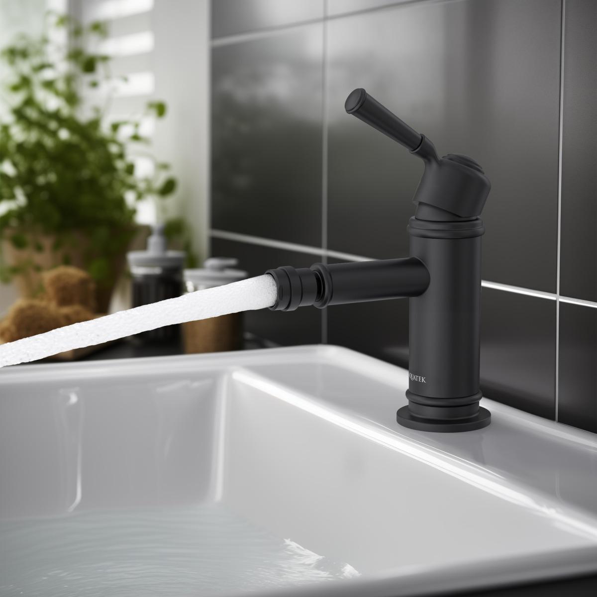 Смеситель для биде Aquanet Классик матовый черный AQ1518MB