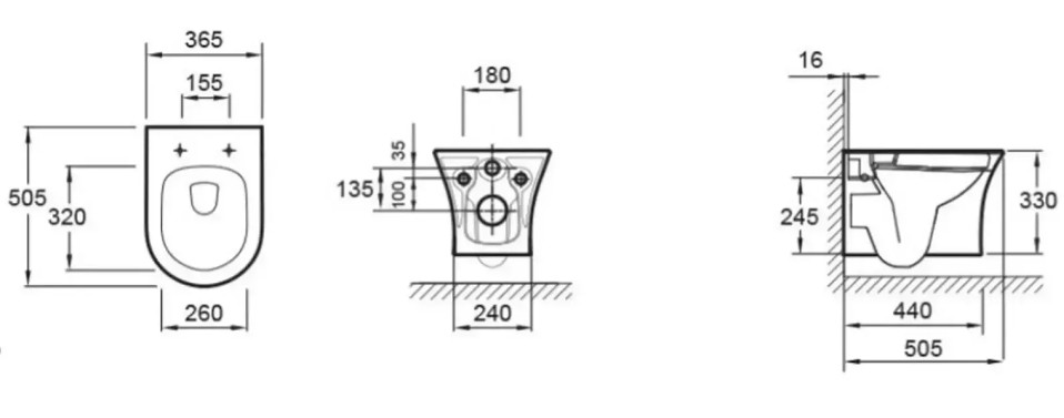 Чаша унитаза подвесного Jacob Delafon Aleo безободковая EDAH132-0