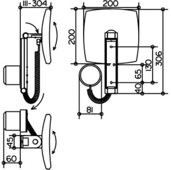 Косметическое зеркало Keuco iLook_move квадратное x5 с подсветкой и панелью управления хром 17613019000