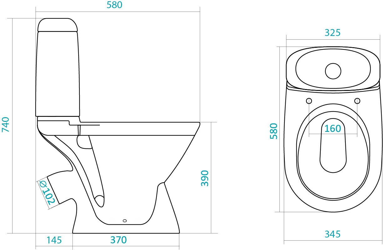 Унитаз-компакт Sanita Luxe Римини косой выпуск 2 режима 1.WH30.2.130