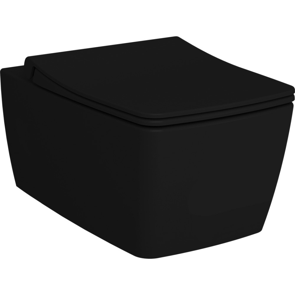 Сиденье для унитаза VitrA Metropole тонкое с микролифтом матовый черный 122-483-009