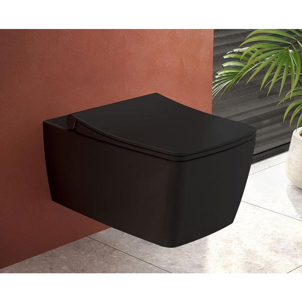 Сиденье для унитаза VitrA Metropole тонкое с микролифтом матовый черный 122-483-009