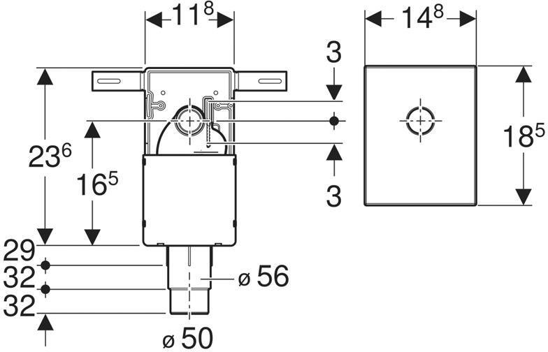 Сифон для раковины Geberit внутристенный белый 151.120.11.1