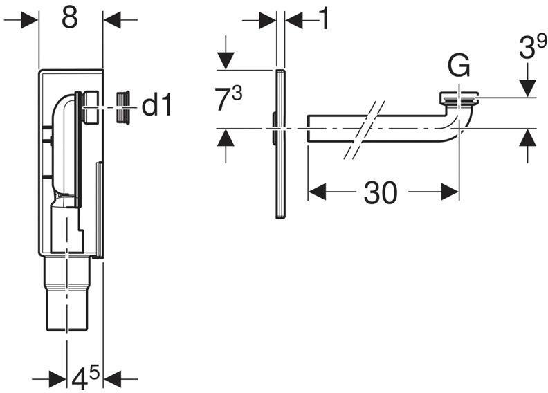 Сифон для раковины Geberit внутристенный белый 151.120.11.1