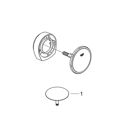 Внешняя часть наливного сливного и переливного гарнитура GROHE Talentofill хром 19952000