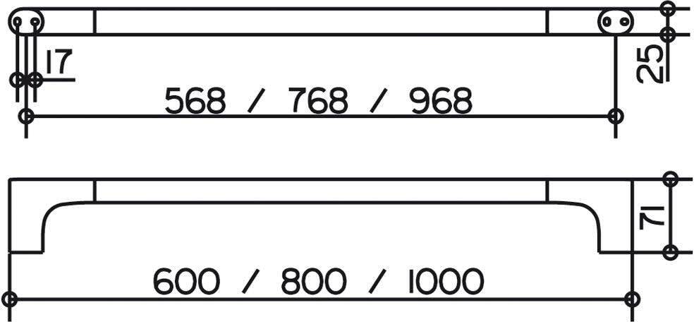 Полотенцедержатель KEUCO EDITION 400 600 мм хром 11501010600