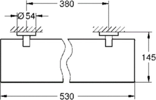 Полочка стеклянная GROHE Essentials 530 мм 40799001