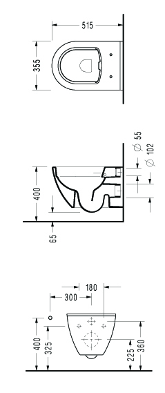 Унитаз подвесной безободковый Serel Smart с сиденьем микролифт SM46SL