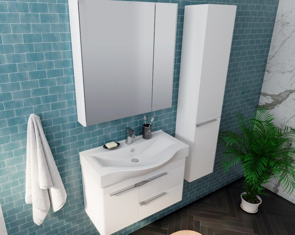 Комплект AQUATON Беверли 80 тумба и раковина Беверли 80 1A2355K0BV010