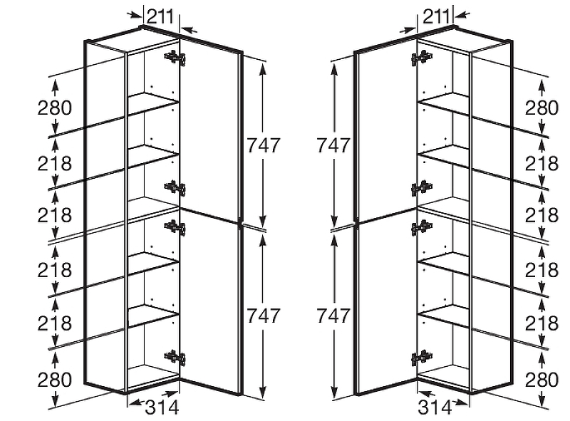 Шкаф-колонна Roca Oleta 350x257x1500 мм капучино 857650515
