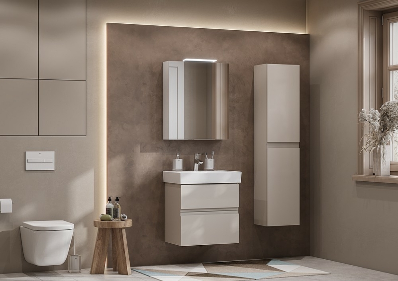 Шкаф-колонна Roca Oleta 350x257x1500 мм капучино 857650515