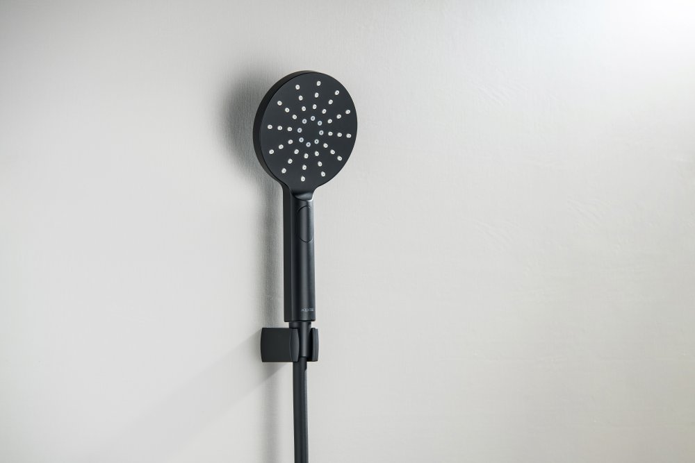 Душевой набор Aquanet Оберон Select 120 3jet матовый черный AQ2033MB