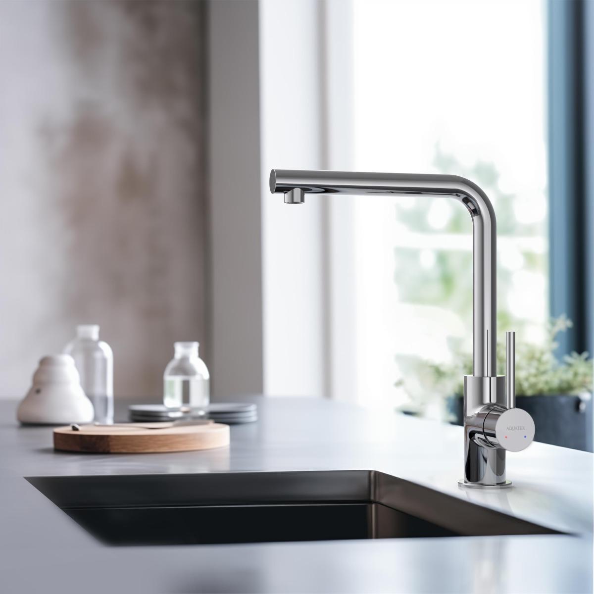 Смеситель для кухни Aquanet Европа хром AQ1380CR