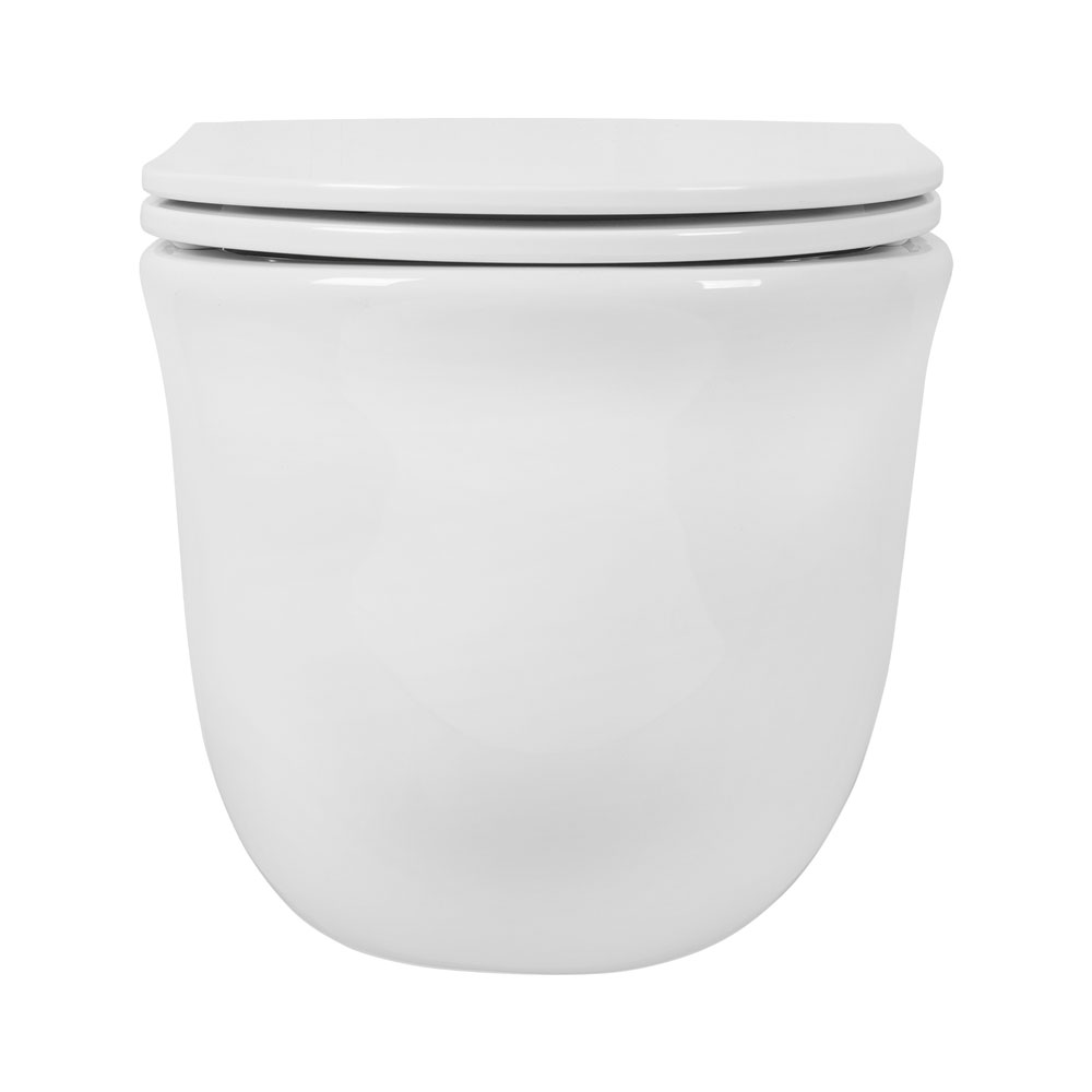 Унитаз подвесной безободковый Aquanet Классик компакт 490x365x340 мм сиденье микролифт AQ1112-00