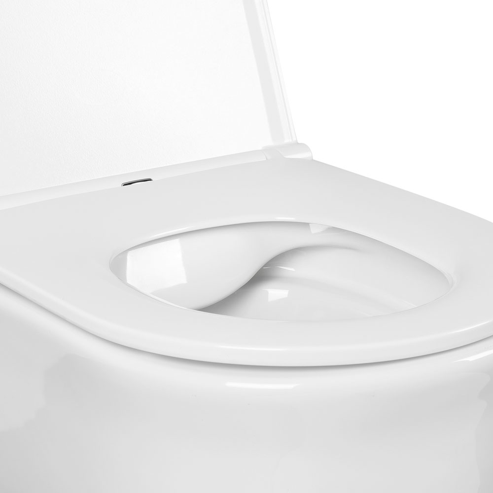 Унитаз подвесной безободковый Aquanet Классик компакт 490x365x340 мм сиденье микролифт AQ1112-00