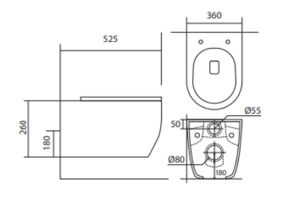 Инсталляция с унитазом AQUATEK Европа рама Standard INS-0000012 унитаз AQ1106L-00 New-KKI2