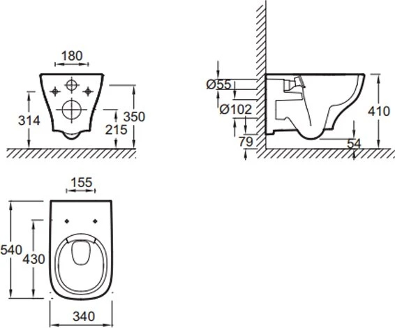 Комплект унитаз с инсталляцией Jacob Delafon Struktura сиденье микролифт клавиша черный матовый EDE103-BL