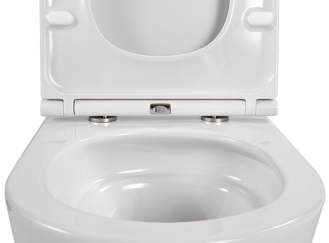 Унитаз подвесной безободковый Aquanet Европа 490x360x320 мм смыв Tornado с сиденьем микролифт AQ1900T-00