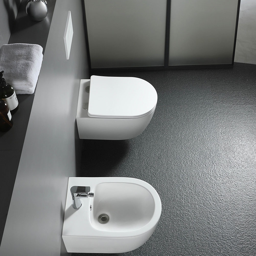 Унитаз подвесной безободковый Aquanet Европа 490x360x320 мм смыв Tornado с сиденьем микролифт AQ1900T-00