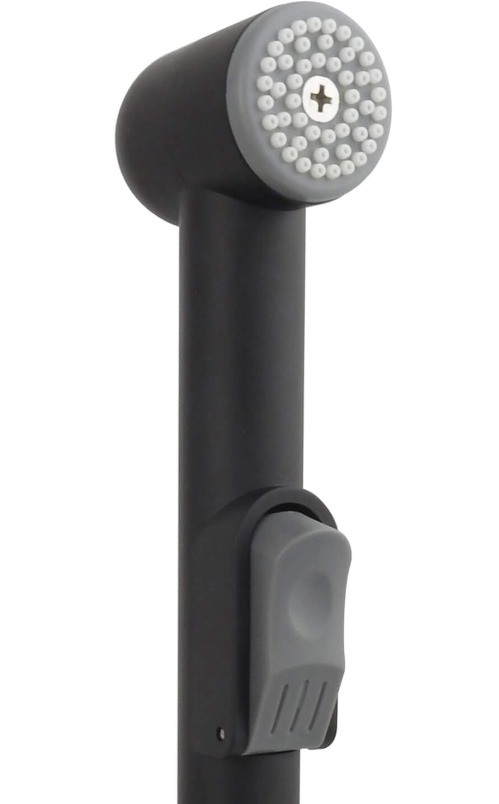 Гигиенический душ со шлангом 125 см и держателем Aquanet матовый черный AQ2050MB