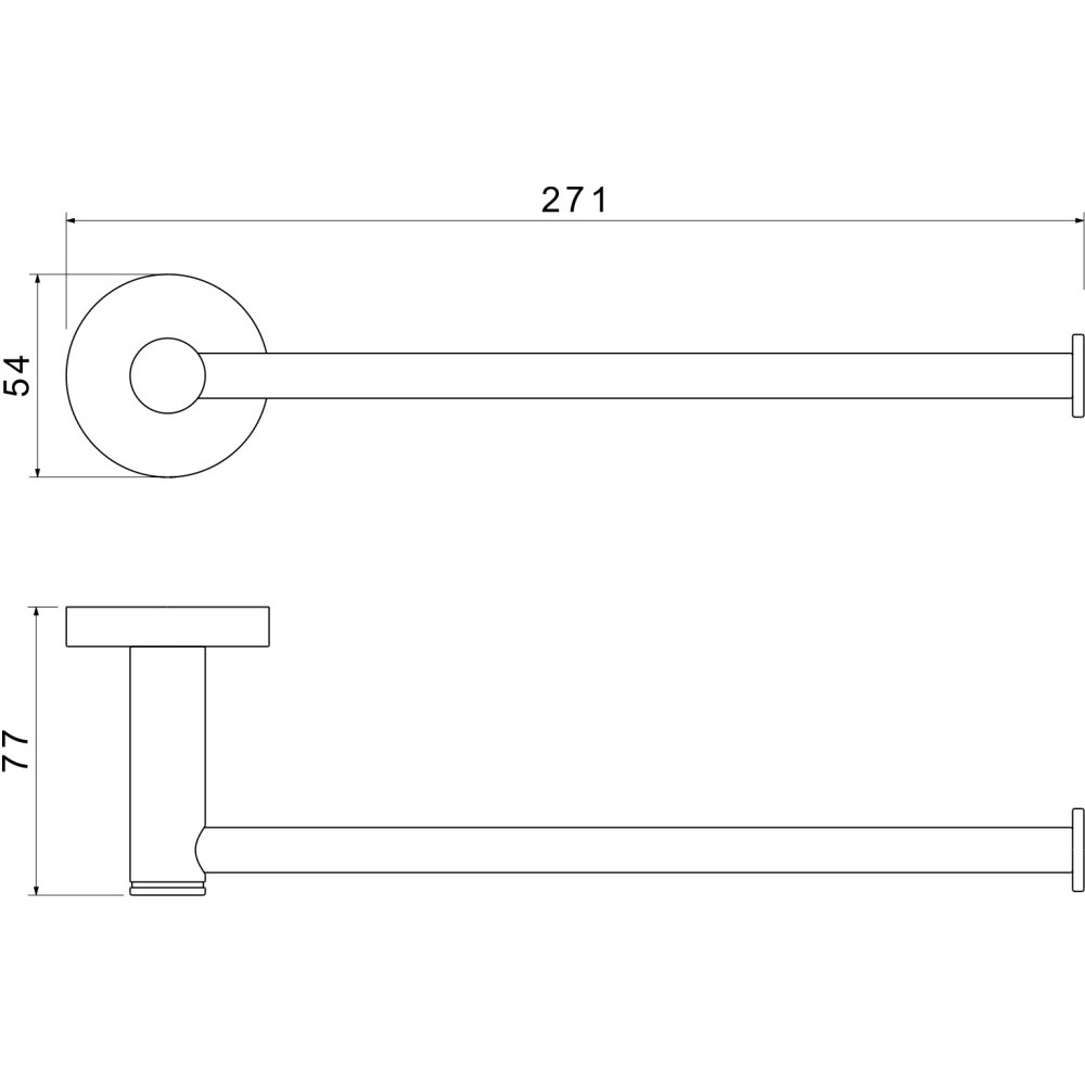 Полотенцедержатель Aquanet Europa оружейная сталь AQ4119BGM
