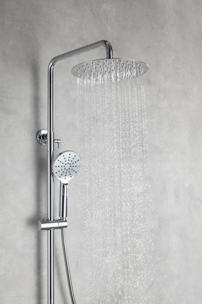 Душевая система со смесителем для ванны Aquanet Вега 3jet 250 мм хром AQ2040CR