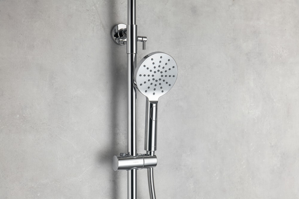 Душевая система со смесителем для ванны Aquanet Вега 3jet 250 мм хром AQ2040CR