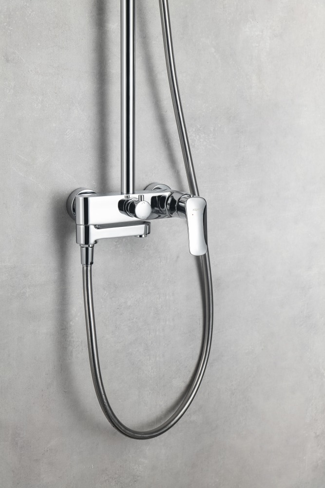 Душевая система со смесителем для ванны Aquanet Вега 3jet 250 мм хром AQ2040CR