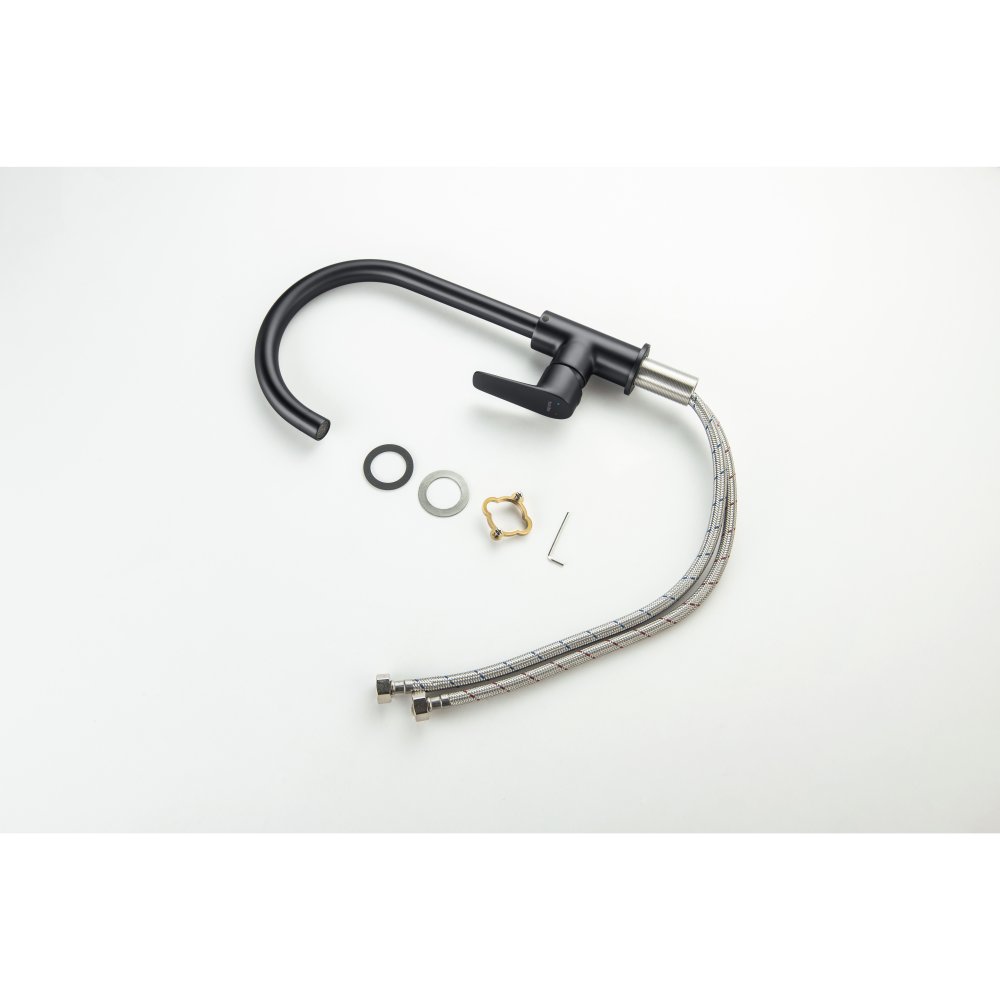 Смеситель для кухни Aquanet Betta матовый черный AQ1182MB