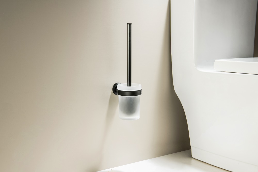 Ершик для унитаза Aquanet Классик матовый черный AQ4510MB