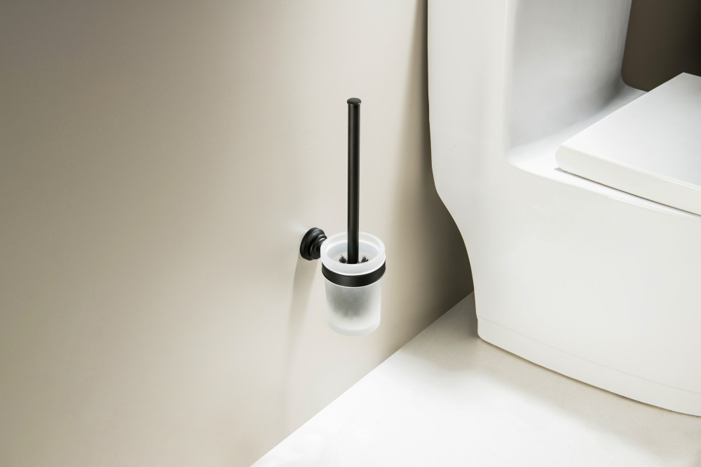 Ершик для унитаза Aquanet Классик матовый черный AQ4510MB