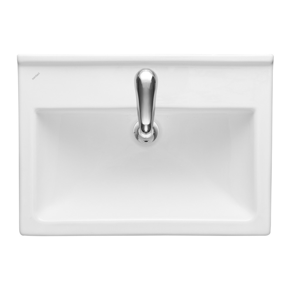 Умывальник Sanita Визит-55 с пьедесталом белый 1.3115.3.S00.11B.0.PDST