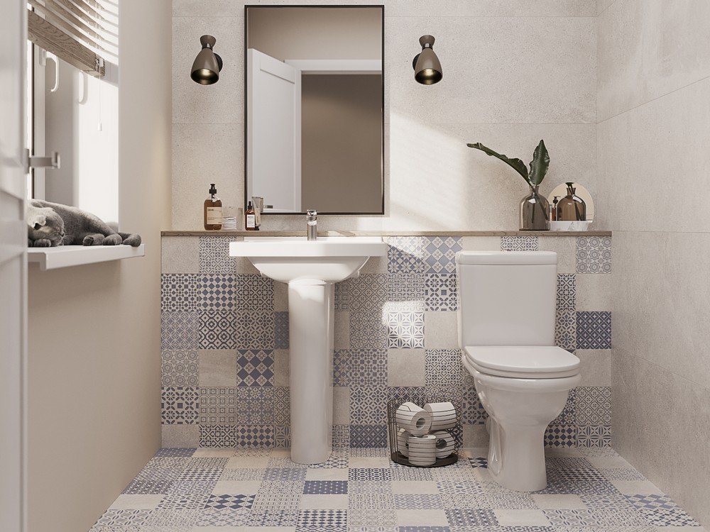 Умывальник Sanita Визит-55 с пьедесталом белый 1.3115.3.S00.11B.0.PDST