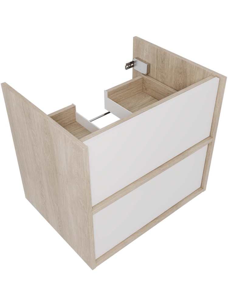 Комплект мебели Aquatek ЛИБРА 60 тумба с раковиной AQ0460-00 2 ящика белый матовый/дуб давос AQ66060-DO-MW