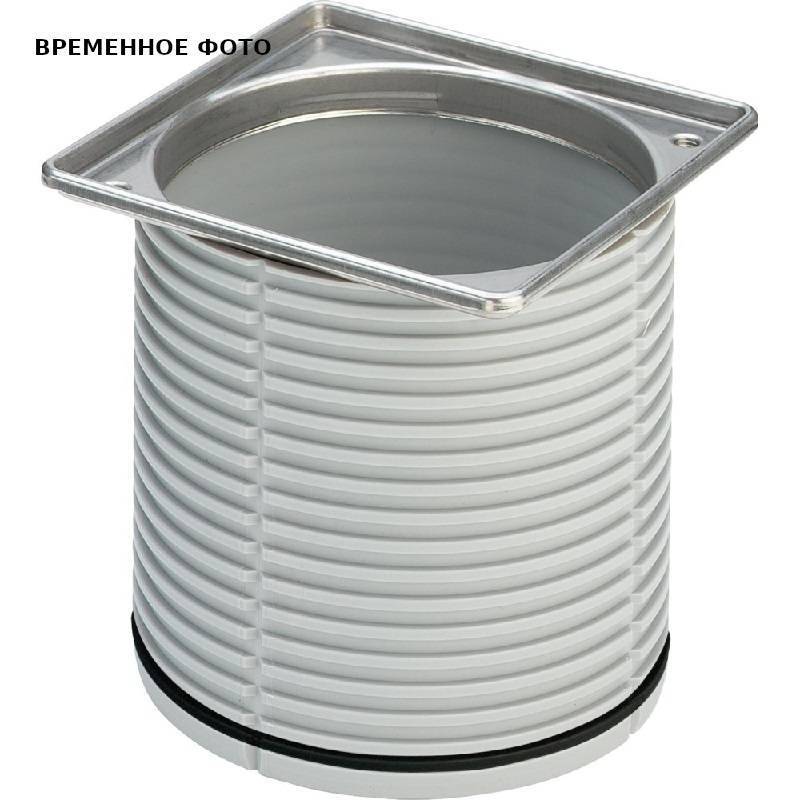 Насадка с рамкой Viega Advantix 100x100 мм нержавеющая сталь 488987