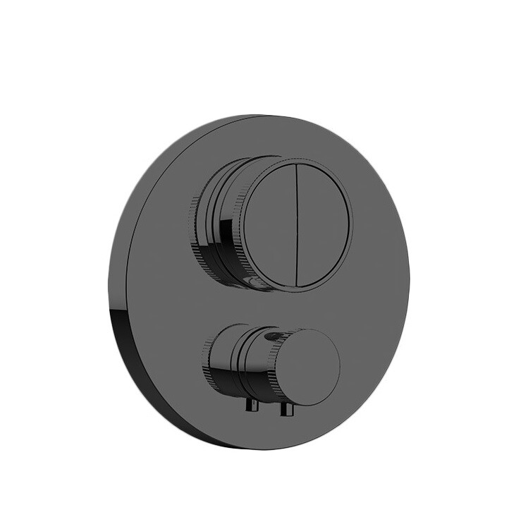 Смеситель для душа Almar Core нажимной на 2 потребителя квадратная панель Absolute Black Brushed PVD E176632AB