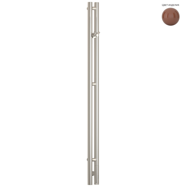 Полотенцесушитель электрический Сунержа Нюанс 3.0 1200x85 мм нижнее справа кабель RAL 8002 8002-5843-1253