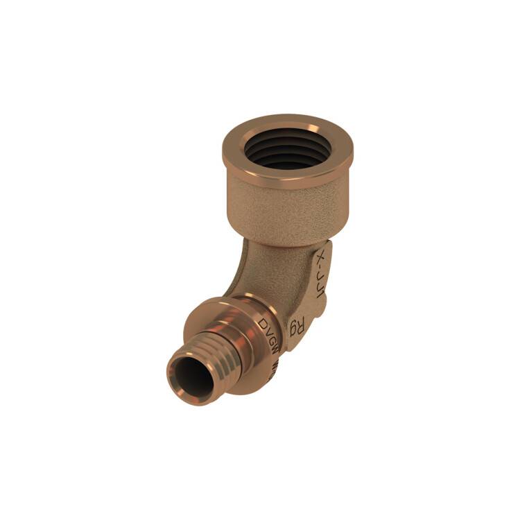 Уголок соединительный TECE TECEflex 16 мм x 1/2 с внутренней резьбой бронза 708101