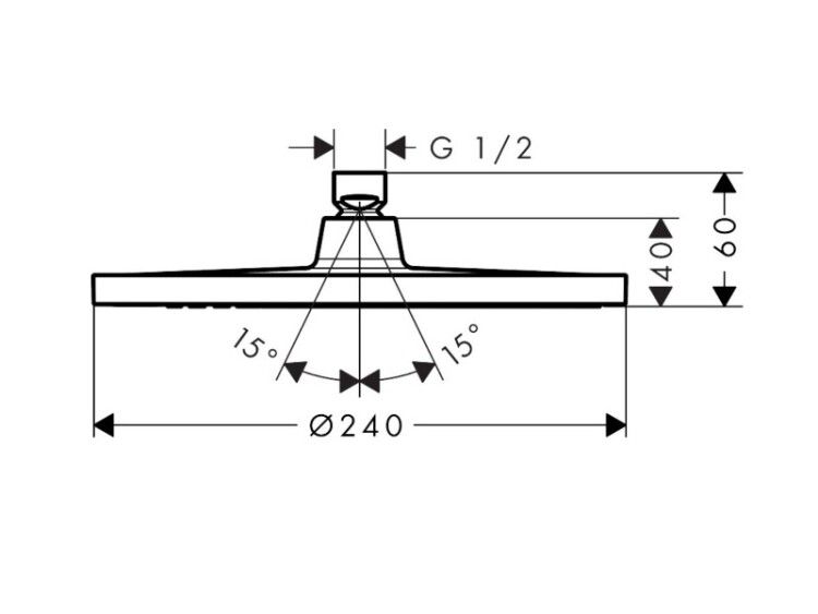 Верхний душ Hansgrohe Crometta S 240 1jet цвет хром 26725000