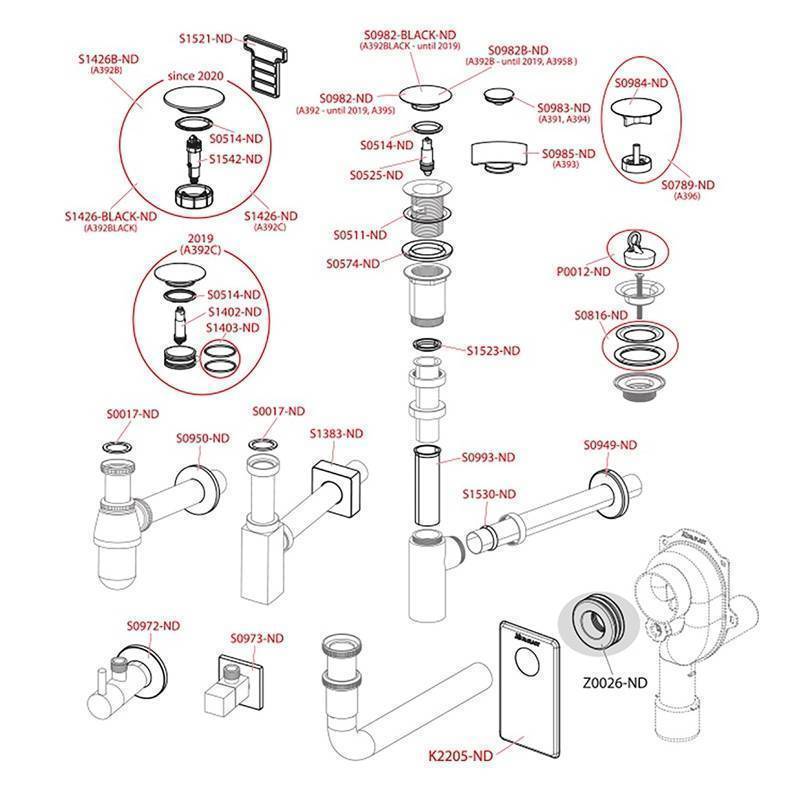Сифон для раковины Alcaplast A401 бутылочный 1 1/4 x 32 мм квадратный хром A401