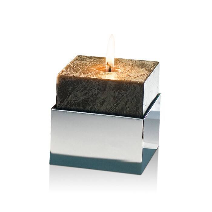 Подсвечник Decor Walther Brick BK KNH 80x80x50 мм хром 0592100