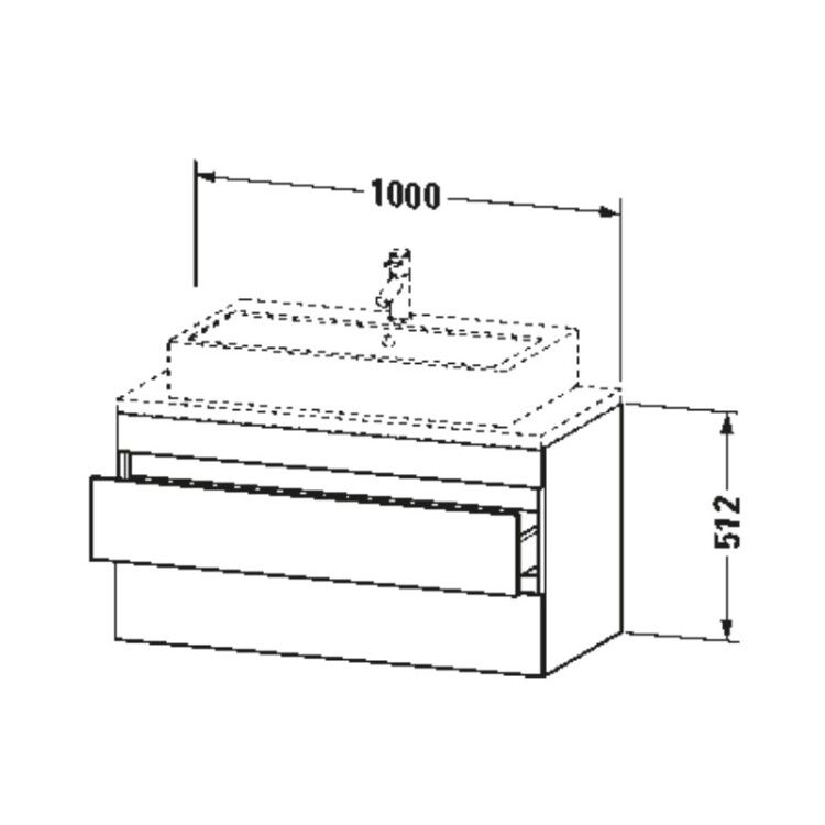 Тумба под раковину Duravit DuraStyle подвесная 1000x478x512 мм цвет лён DS530907575.