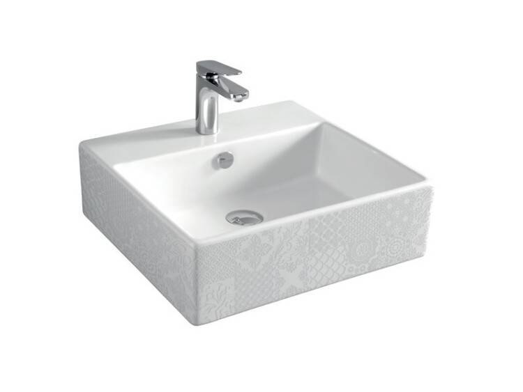 Раковина Artceram Quadro 500х480х160 мм 1 отверстие белый/Cementina QUL002 01 86