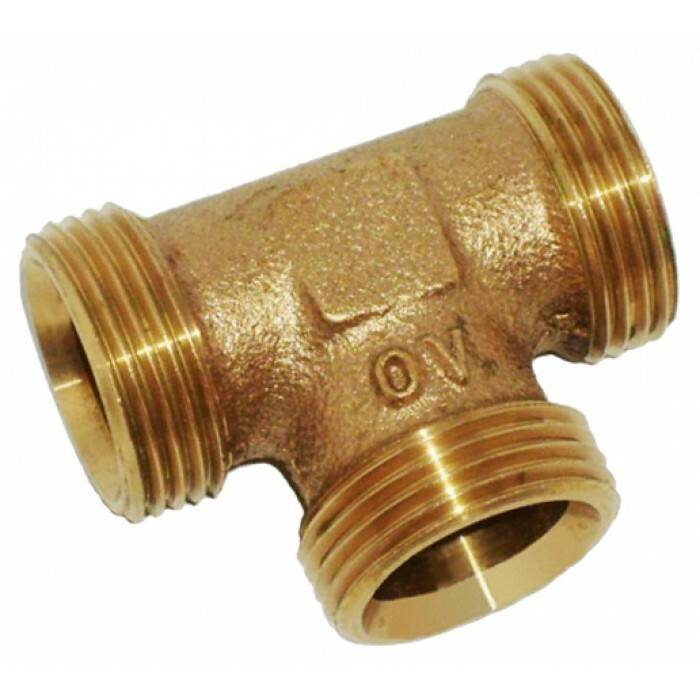 Тройник REHAU RAUTITAN RX бронза 1 1/4 x 1 1/4 x 1 1/4 наружная резьба Евроконус 1504556