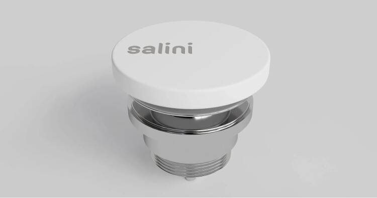 Донный клапан для раковины Salini белый матовый 166302M