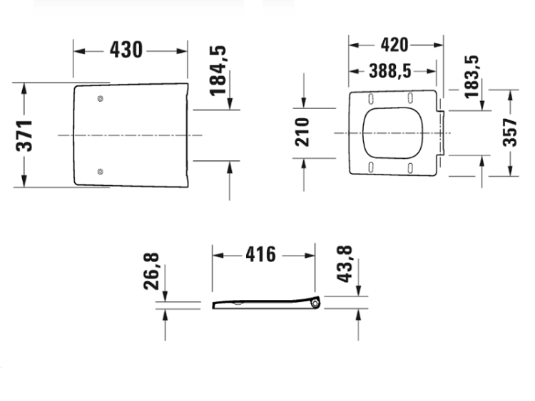 Сиденье для унитаза Duravit Viu с микролифтом белый 0021290000