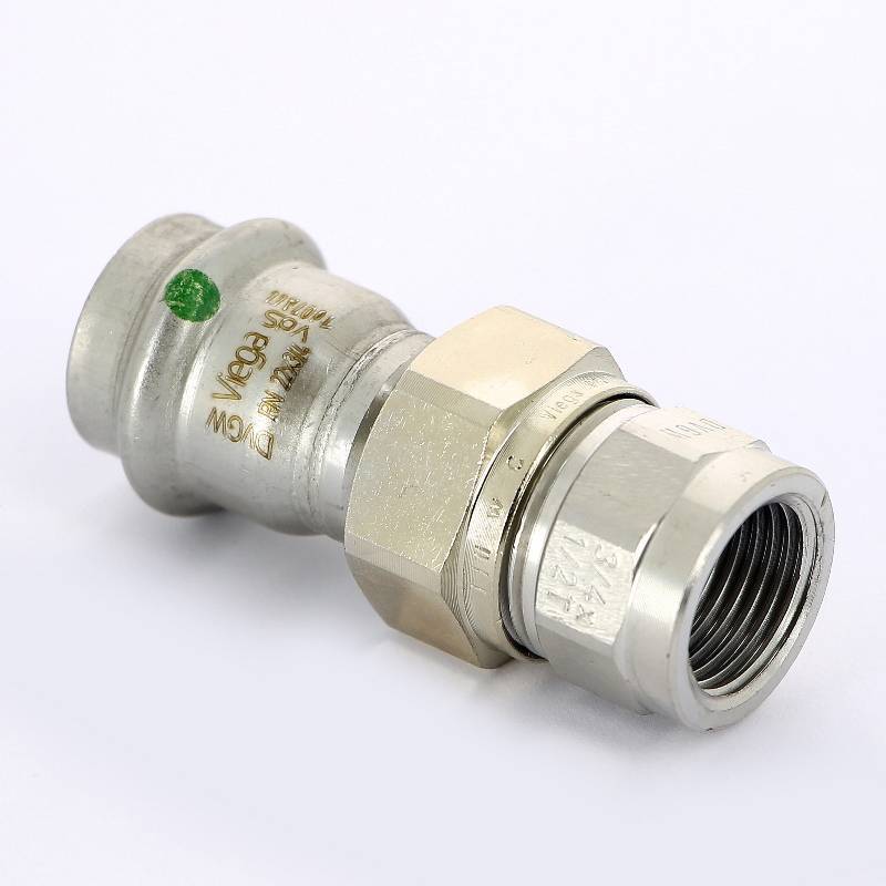 Муфта разъемная Viega Sanpress Inox 22х1/2 пресс-В с плоским уплотнением 437497