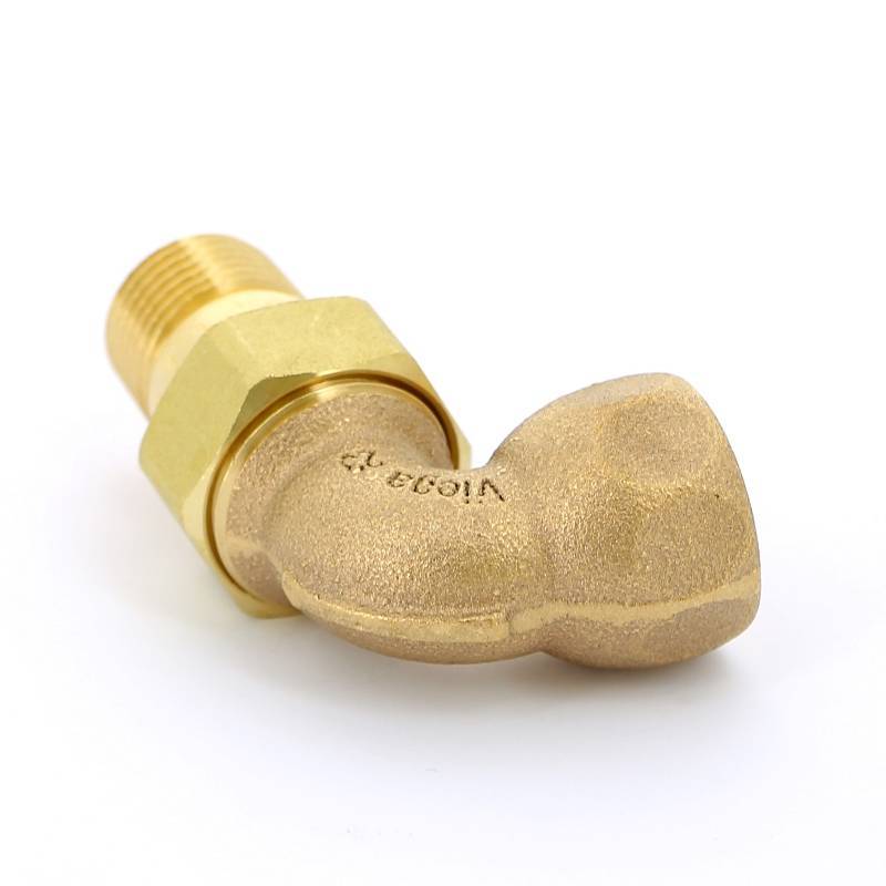 Разъемное соединение Viega 1/2 НВ угловое бронза с плоской прокладкой 348663